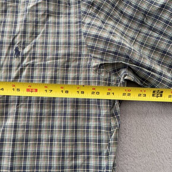 Polo Ralph Lauren Shirt Mens L Green Black Classic Fit Plaid Flannel Button Down - Picture 7 of 7